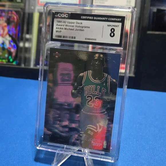 1991-92 Upper Deck Award Winner Hologram #AW4 Michael Jordan (MVP, HOF) (CGC 8) - Picture 1 of 2